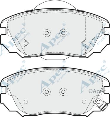 APEC BRAKING Комплект тормозных колодок, дисковый тормоз PAD1695
